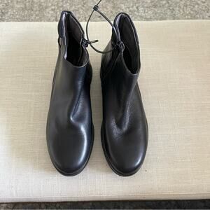 Stonefly Vera Pelle 39 Vegan Black Leather Ankle Boots Size 8 Women’s